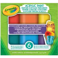 Crayola Acrylverf Ocean-Sunset tinten - 6st.