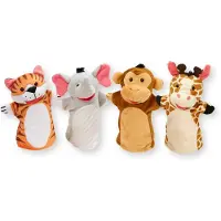 Melissa & Doug Pluchen Handpoppen Dierentuin