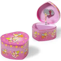 Simply For Kids houten juwelendoosje hartvorm met muziek en ballerina
