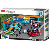 Sluban Formula 1 Pit Lane bouwspeelgoed kinderen vanaf 8 jaar – Constructiespeelgoed modelbouw race garage – bouwdoos met 555 bouwstenen en 5 minifiguren – M38-B0765