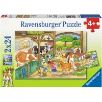 Ravensburger puzzel Vrolijk Boerderijleven 2x24 Stukjes