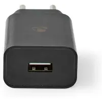 PP Market USB-A thuislader met 1 poort en losse USB Micro B kabel - 2,1A / zwart - 1 meter