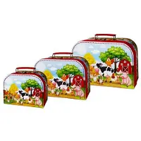 Simply For Kids 3-delige kofferset boerderij