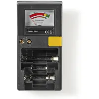 Nedis Batterijtester - 9V - AA - AAA - Button Cell - C - D - Zwart