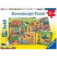 Ravensburger puzzel Boerderij - 3 puzzels van 49 stukjes - Multicolor (3 stuks)
