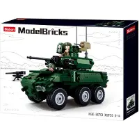 Sluban EBRC Jaguar 6x6 bouwspeelgoed kinderen vanaf 6 jaar – Constructiespeelgoed modelbouw – bouwdoos met 382 bouwstenen – M38-B0753