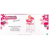 Toychamp Hoge Houten poppenstoel wit/roze