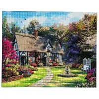 Crystal Art Framed Crystal Art Kit 'country Cottage' 40x50cm (full Painting)