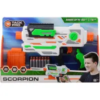Tack Pro pistool Scorpion jongens 28 x 43 cm wit/groen 15-delig
