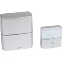 Legrand draadloze deurbelset 85db ip54 aluminium zilver