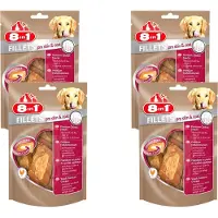 8In1 Fillets Pro Small - Hondensnacks - 4 x 80 g Skin & Coat
