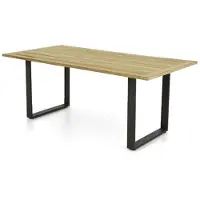 Apple Bee Tafel Condor Dining 240 x 95 Teak Aluminium Black