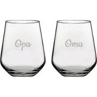 Pasabahce Gegraveerde Drinkglas 42,5cl Opa & Oma