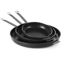 Super Merchant Koekenpan Gietaluminium 240x55 mm Voet 180 mm, Pan + steelpan, Zilver