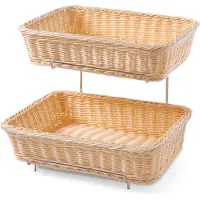 Hendi Broodmanden display – GN 1/2 – Verchroomd rek – Set van 2 – 360x280x x(H)290 mm