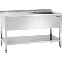 Bartscher Spoeltafel 700, spoelbak links, 140(B)x70(D)x85(H)cm