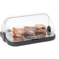 Hendi Rolltop-presentatie gekoeld – ABS basis – RVS tray – Transparante roldeksel – 440x320x205 mm