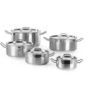 Hendi Kookpan met deksel - Profi Line - RVS - 5 Formaten