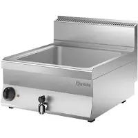 Bartscher Bain Marie Bartscher, GN1/1 en 2xGN1/4, 230V/1800W, met aftapkraan