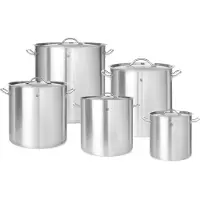 Hendi Braadslede met deksel 71 l 450x450 mm Budgetlijn, Pan + steelpan, Zilver