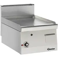 Bartscher Bakplaat Bartscher, gas, glad verchroomd, tafelmodel, 40(b)x29(h)x60(d), 4.6kW