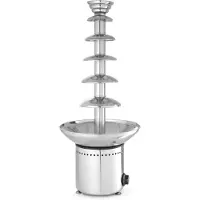 Hendi Chocoladefontein 6 niveaus roestvrij staal 230V 300W, Leuke keuken, Zilver