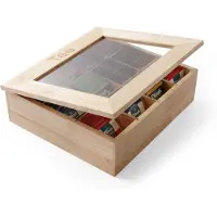Hendi Houten theedoos display 30x28cm - 456514
