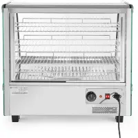 Hendi Opzet warmhoudvitrine drielaags, Verchroomd;RVS, Zilver, 56,8(b)x67,8(d)x68,6(h)cm, 233726