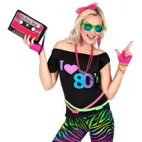Finidi Disco shirt dames I love 80's