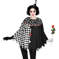 Finidi Poncho Harlekijn volwassenen-S/XL
