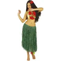 Finidi Carnavalsartikelen: Hawaiirokje groen-S/L