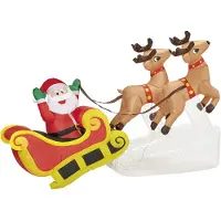 Buttericks Opblaasbare kerstman met rendieren 244cm