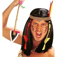 Finidi Carnavalsartikelen: Pruik, Indiaan Comanche