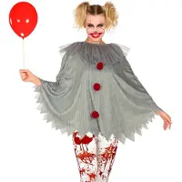 Finidi Poncho horror clown volwassenen