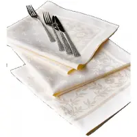 De Witte Lietaer servetten Lilium 51x51 cm katoen wit 4 stuks