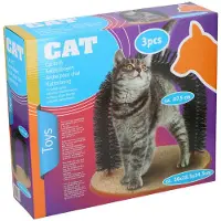 Tom kattenboog 36 x 28,5 cm hout/staal/polyester zwart/bruin