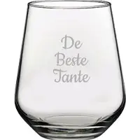 Pasabahce Gegraveerde Drinkglas 42,5cl De Beste Tante