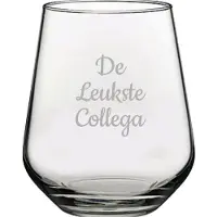 Pasabahce Gegraveerde Drinkglas 42,5cl De Leukste Collega