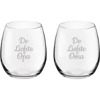 Royal Leerdam Gegraveerde Drinkglas 39cl De Liefste Opa-De Liefste Oma