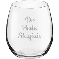 Royal Leerdam Gegraveerde Drinkglas 39cl De Beste Stagiair