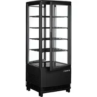 Saro Koelvitrine Sc 100 Dt Zwart - 330-1015 - Horeca