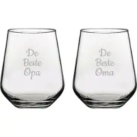 Pasabahce Gegraveerde Drinkglas 42,5cl De Beste Opa-De Beste Oma