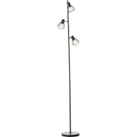 Brilliant Vloerlamp Blacky Zwart 3xe14