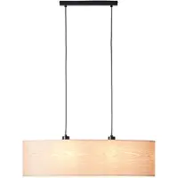 Brilliant Hanglamp Oval Romm Zwart Met Houtbruin