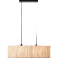 Brilliant 99429/76 Wimea Pendel Zwart/Natuur - 2 x E27