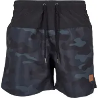 Urban Classics Zwemshorts smoky blue / duifblauw / zwart