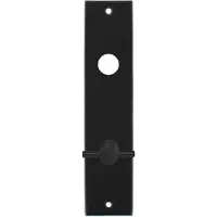 Intersteel Kortschild rechthoekig met toilet-/badkamersluiting 72/8mm - mat zwart
