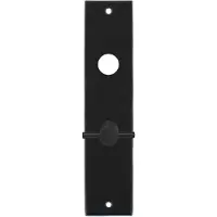 Intersteel Kortschild rechthoekig met toilet-/badkamersluiting 55/8mm - mat zwart