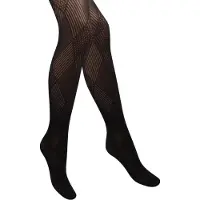 Bonanza Fantasy panty - Motief - Geruit/Gestreept - Zwart - Maat S (38-40)