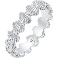 Elli - Elli Ringen Damesring schelpen zee strand look zomer in 925 sterling zilver verguld